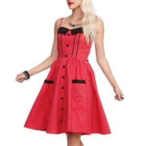 Hell Bunny pinup rockabilly polka dot dress